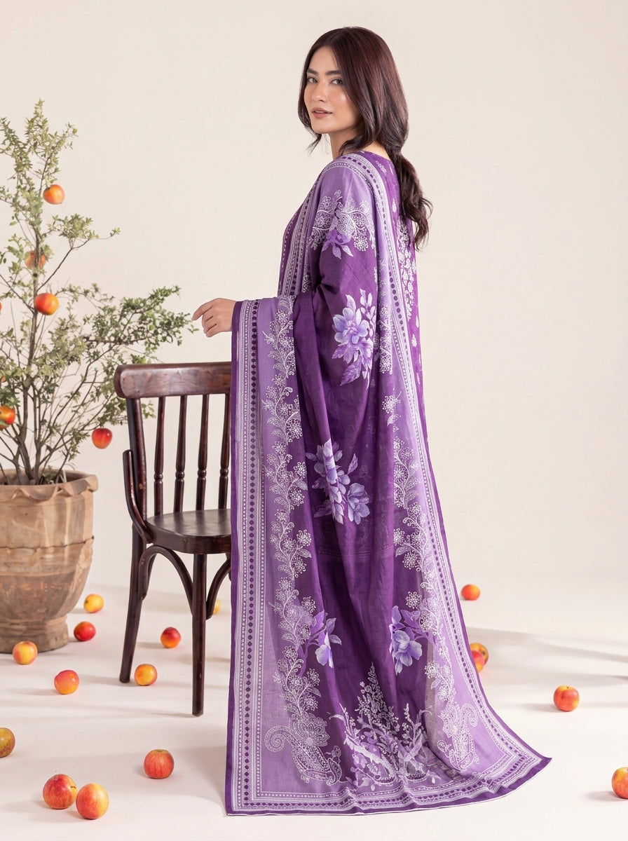 Sana Safinaz 3 Piece Unstitched Linen Suit – Digital Print Collection