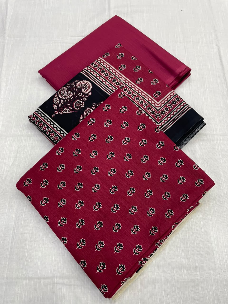 Bin Saeed Khaddar 3 Piece Unstitched Suit – Printed Collection