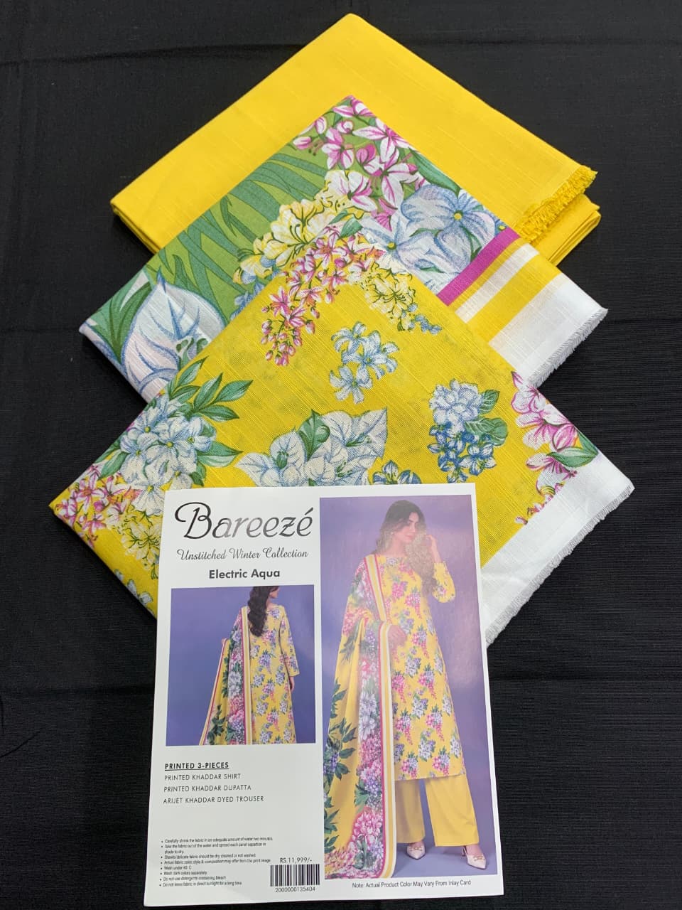 Bareeze Khaddar 3 Piece Unstitched Suit – Printed Collection