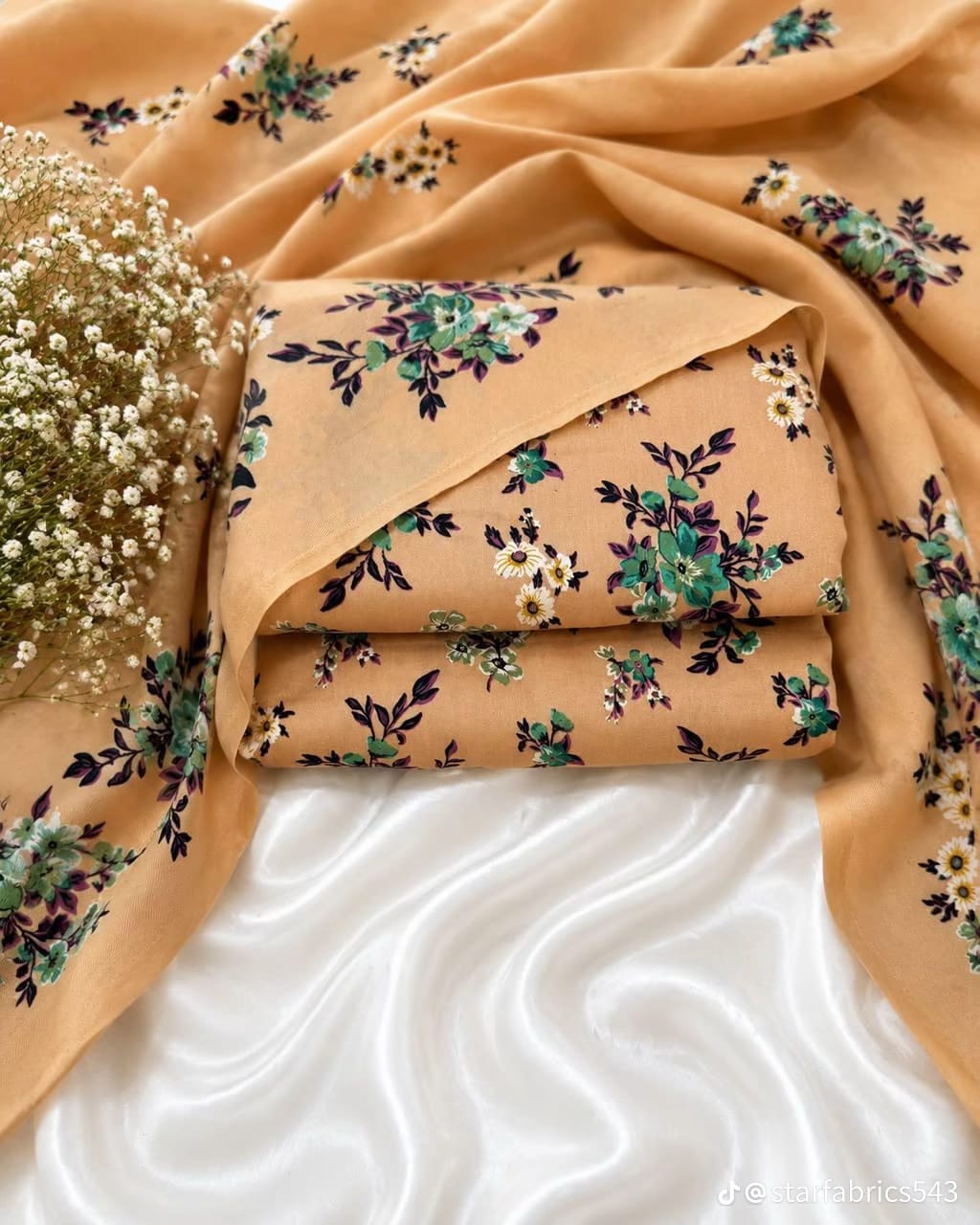 Printed Thai Marina 3 Piece Suit with Wool Shawl