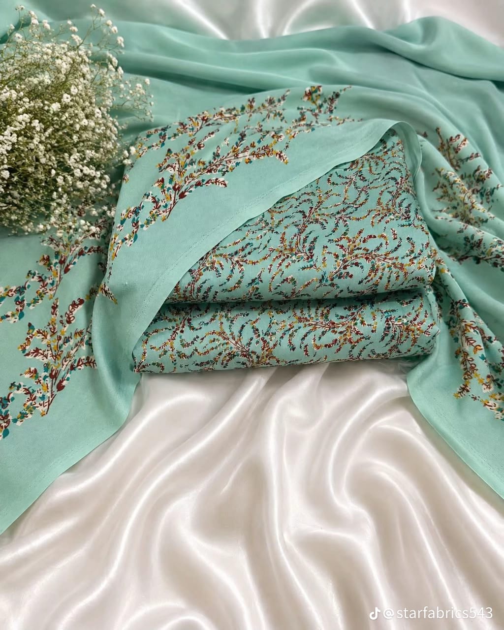 Printed Thai Marina 3 Piece Suit with Wool Shawl