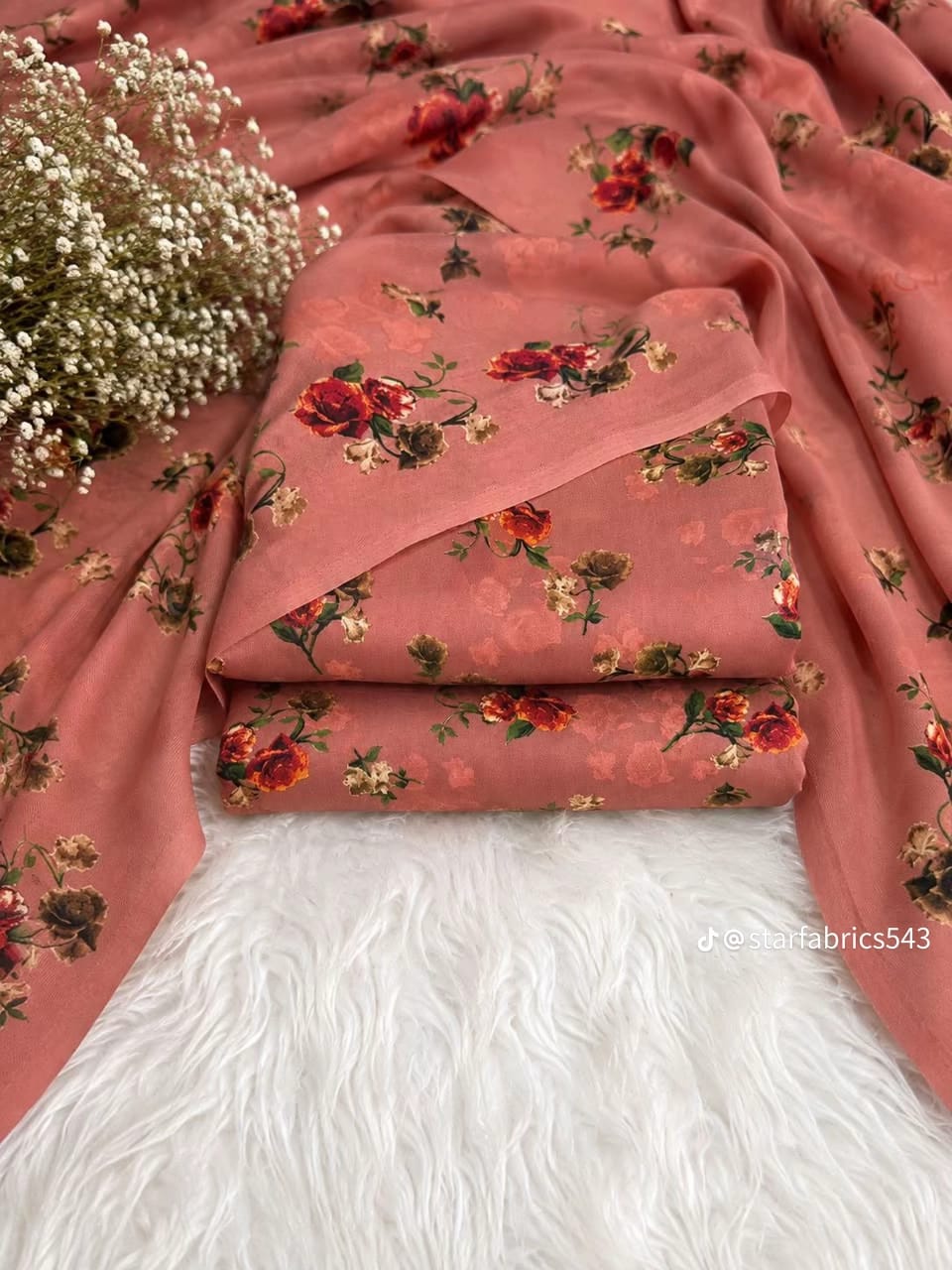 Printed Thai Marina 3 Piece Suit with Wool Shawl