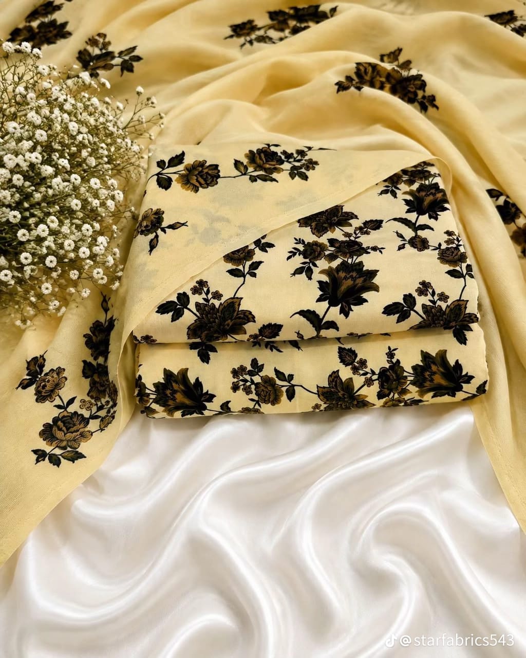 Printed Thai Marina 3 Piece Suit with Wool Shawl