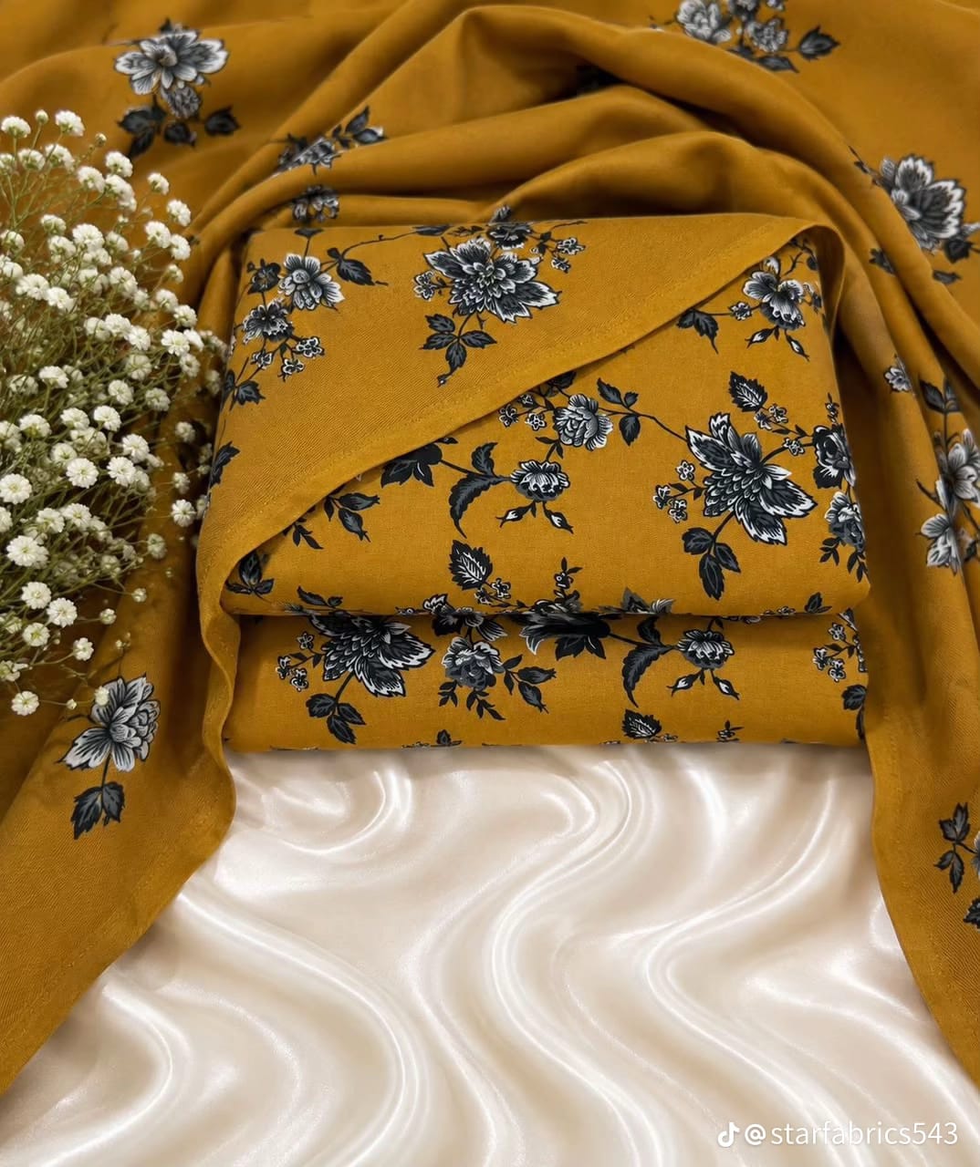 Printed Thai Marina 3 Piece Suit with Wool Shawl