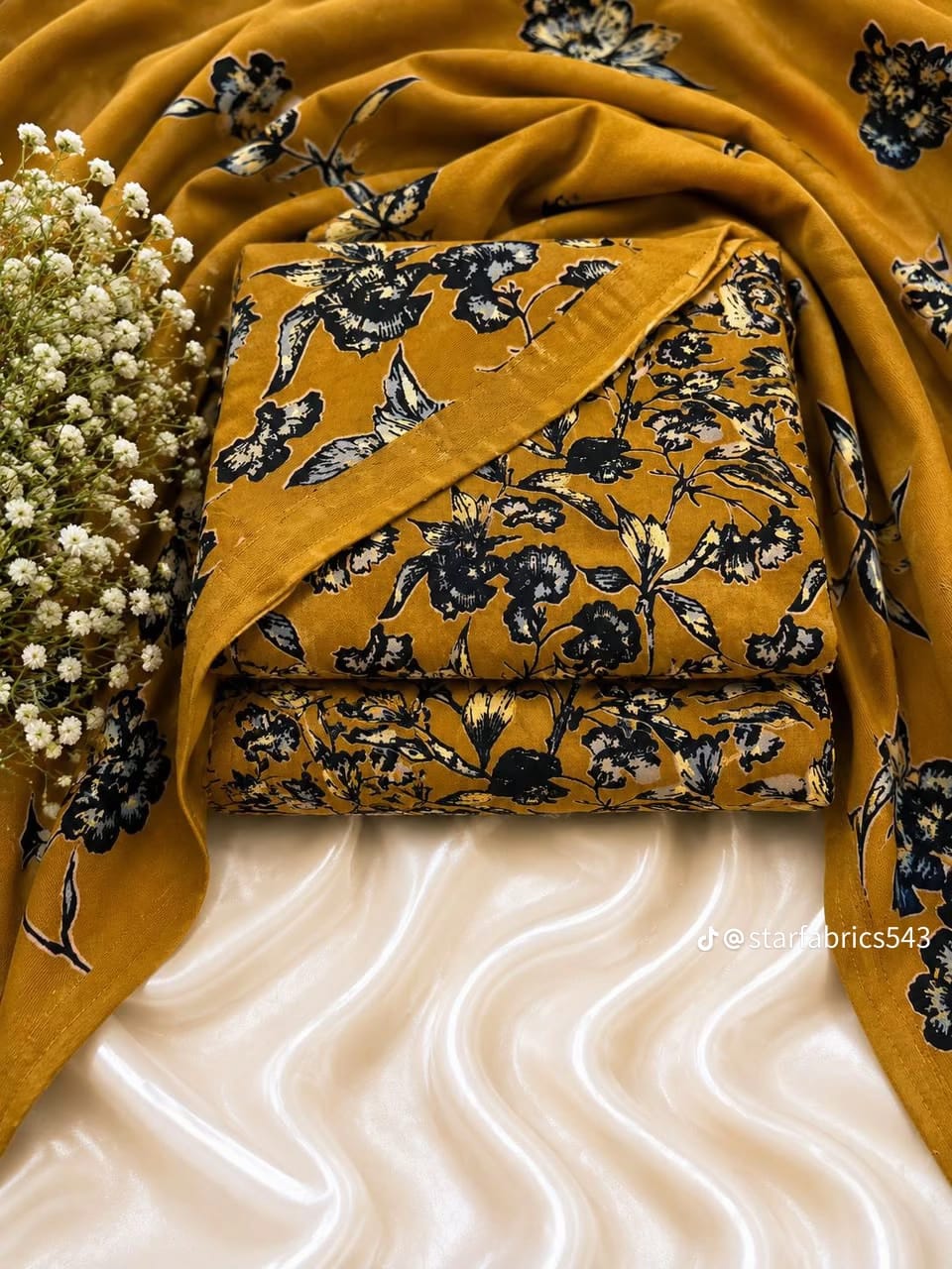 Printed Thai Marina 3 Piece Suit with Wool Shawl