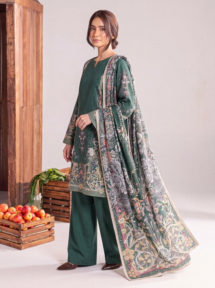 Sana Safinaz 3 Piece Unstitched Linen Suit – Digital Print Collection