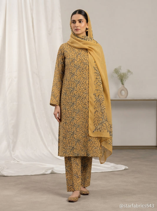 Printed Thai Marina 3 Piece Suit with Wool Shawl