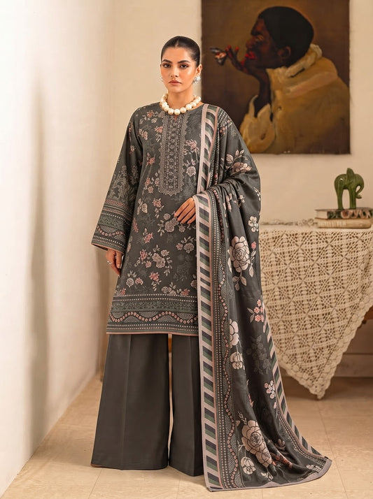 J. 3 Piece Unstitched Dhanak Suit – Digital Print Collection