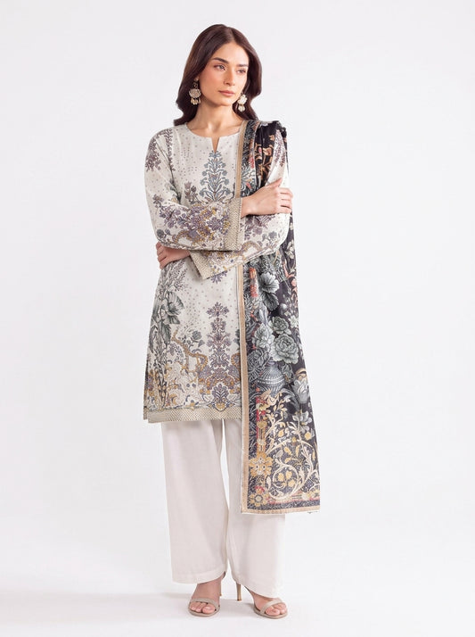 Sana Safinaz 3 Piece Unstitched Linen Suit – Digital Print Collection