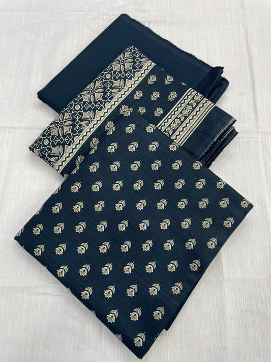 Bin Saeed Khaddar 3 Piece Unstitched Suit – Printed Collection
