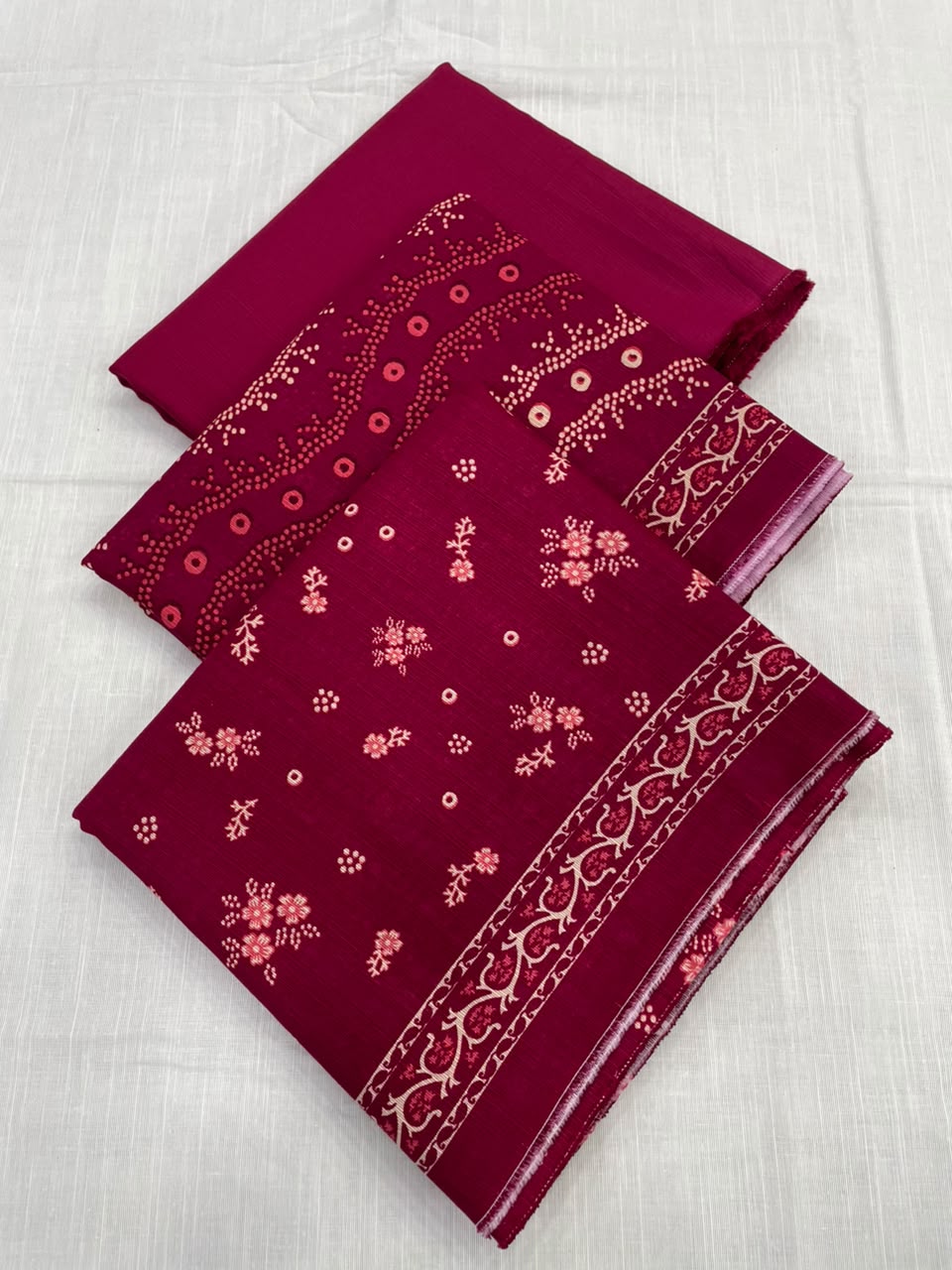 Bin Saeed Khaddar 3 Piece Unstitched Suit – Printed Collection