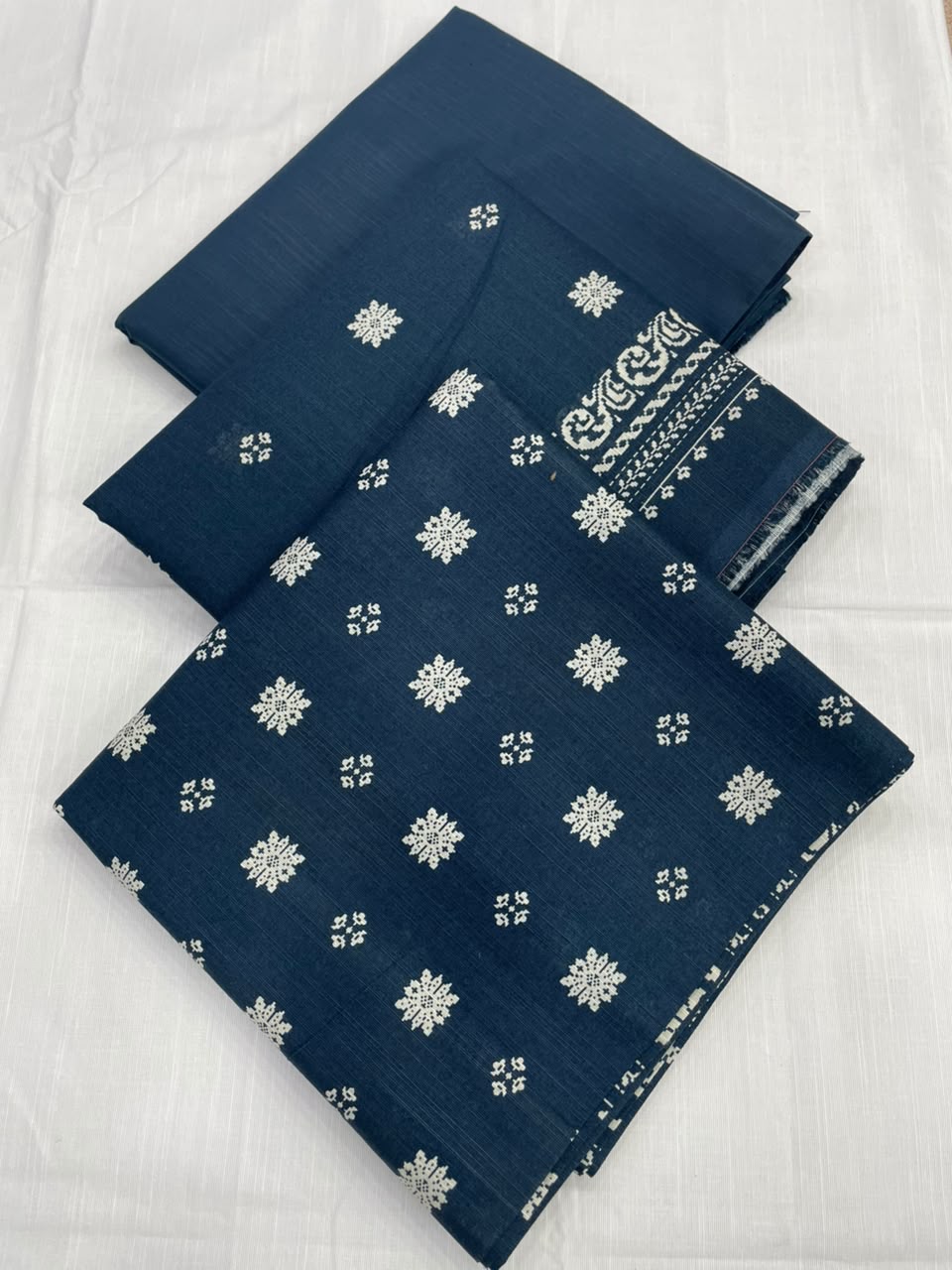 Bin Saeed Khaddar 3 Piece Unstitched Suit – Printed Collection