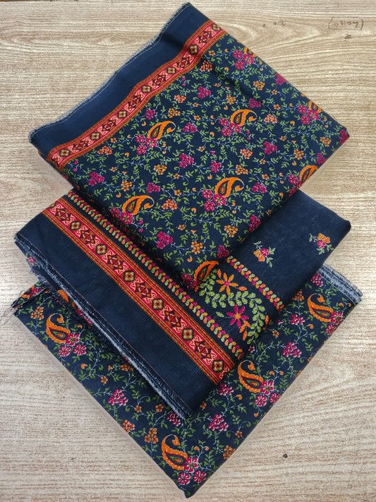 Bin Saeed Khaddar Printed 3 Piece Unstitched Suit