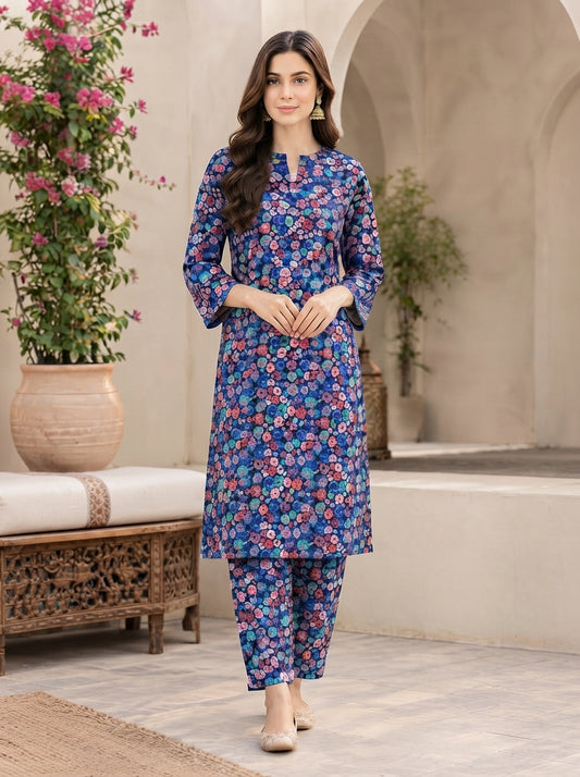 Premium Stone Linen All-Over Printed 2-Piece Suit – Matching Shirt & Trouser