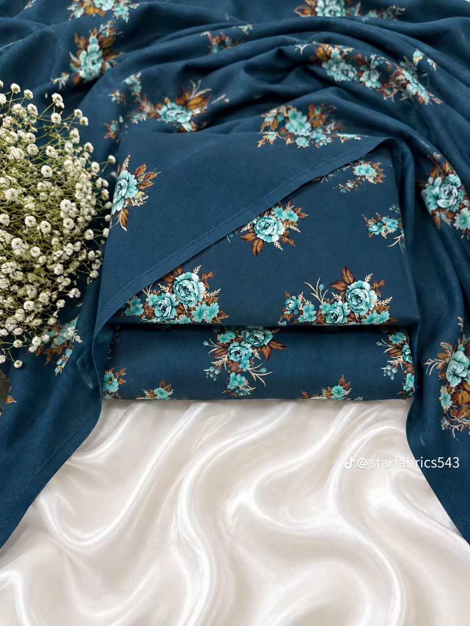 Printed Thai Marina 3 Piece Suit with Wool Shawl