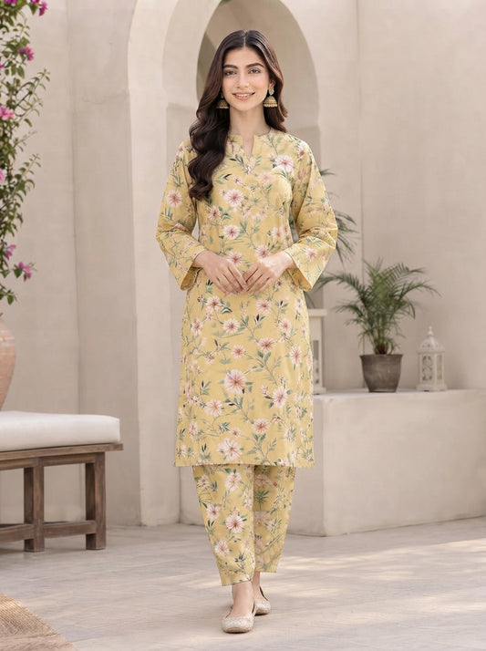 Premium Stone Linen All-Over Printed 2-Piece Suit – Matching Shirt &amp; Trouser