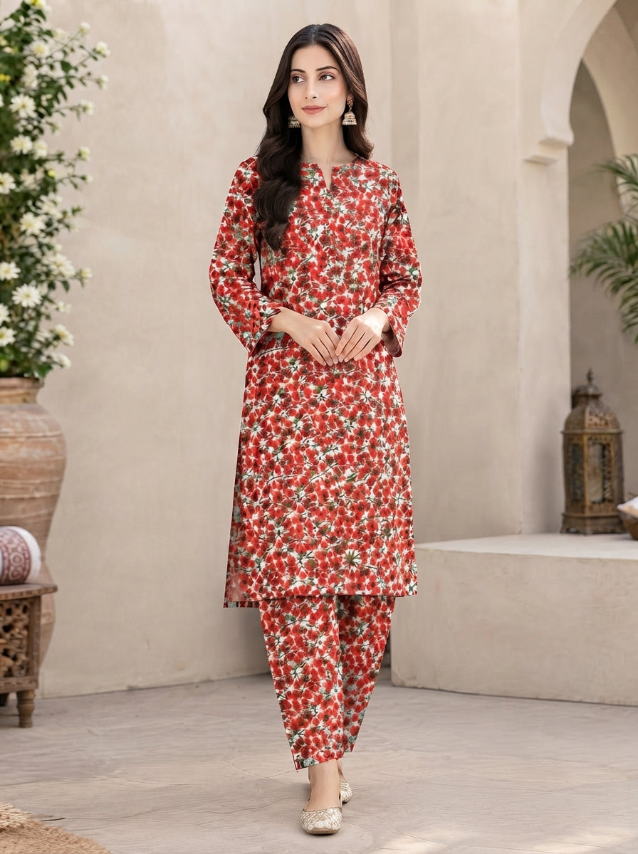 Premium Stone Linen All-Over Printed 2-Piece Suit – Matching Shirt & Trouse
