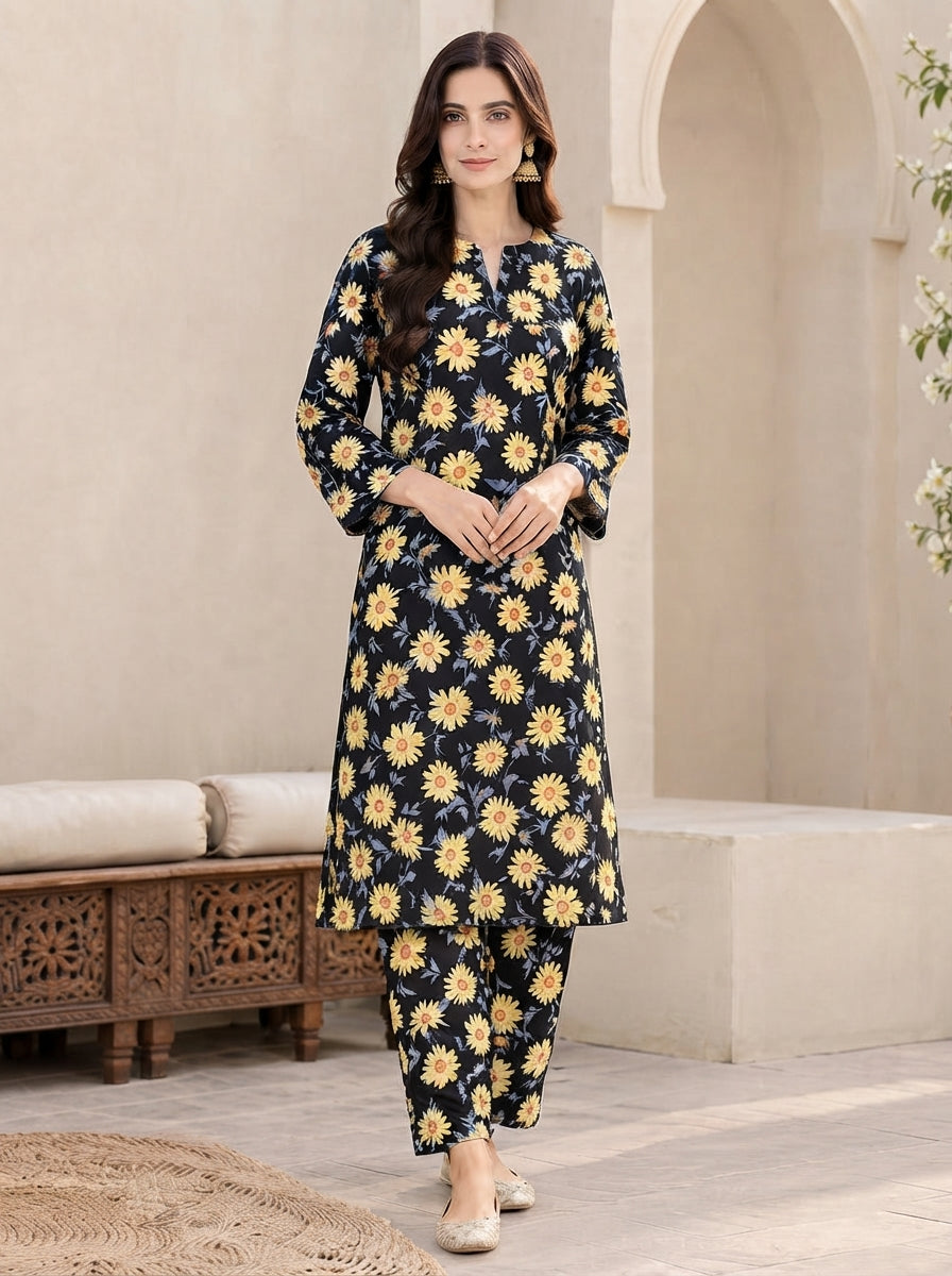 Premium Stone Linen All-Over Printed 2-Piece Suit – Matching Shirt &amp; Trouser