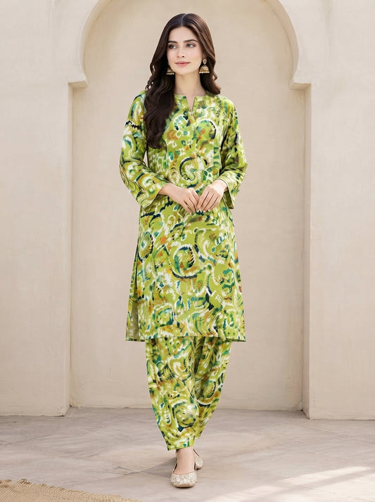 Premium Stone Linen All-Over Printed 2-Piece Suit – Matching Shirt & Trouser
